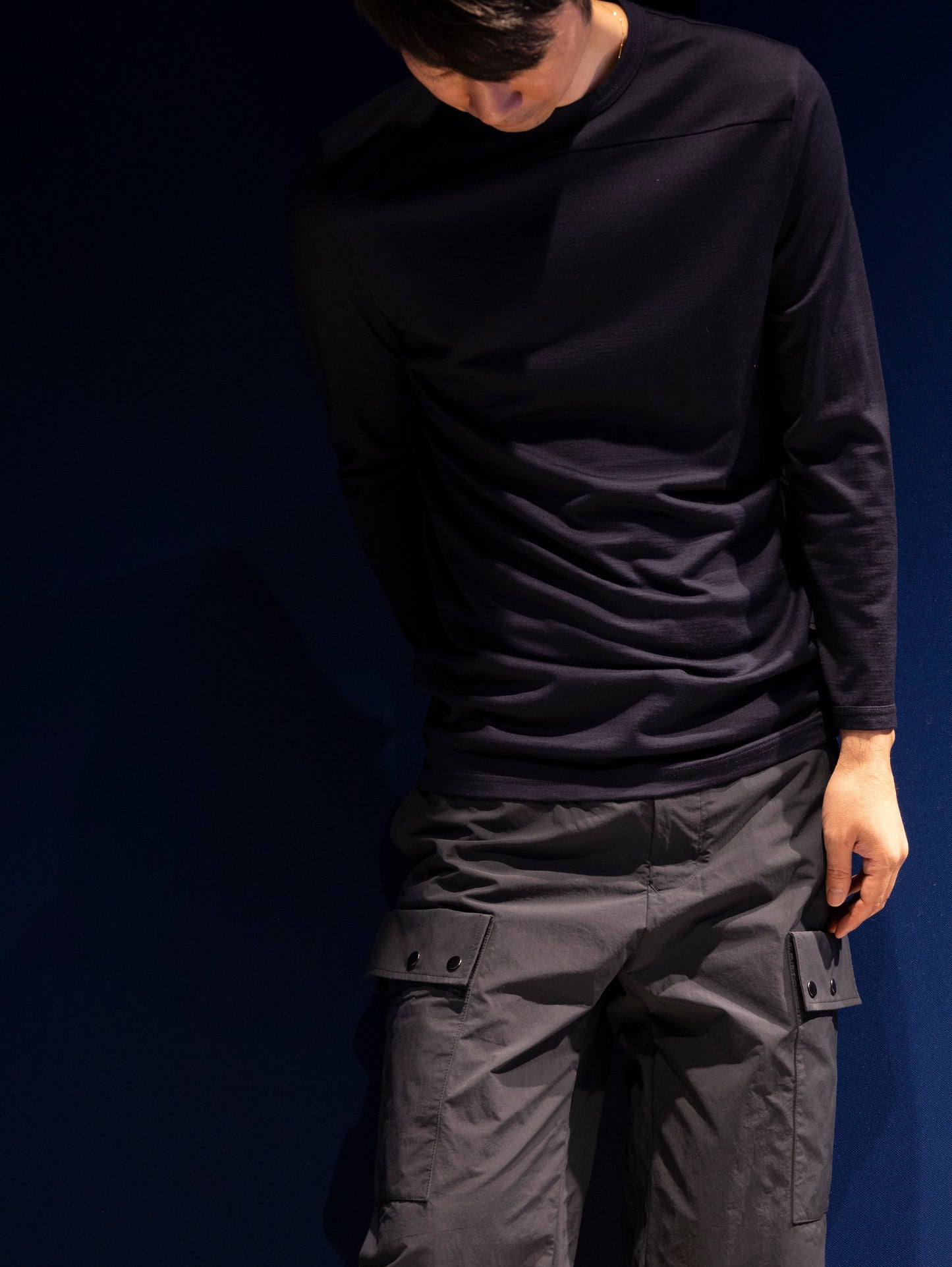 Wool long-sleeve T-shirt