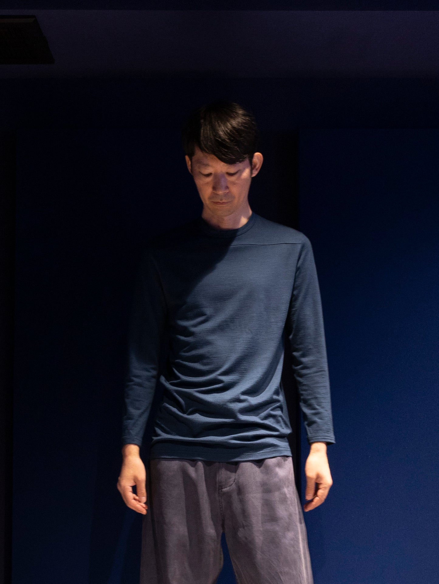 Wool long-sleeve T-shirt